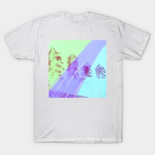 Blue purple green watercolor abstract art T-Shirt